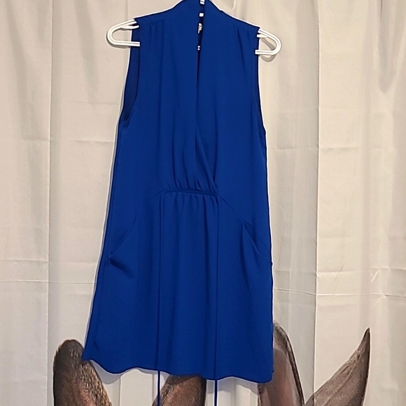 WILFRED Blue Midi Length Wrap Dress Medium - Picture 6 of 10